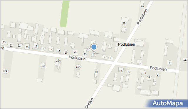 Podlubień, Podlubień, 11, mapa Podlubień