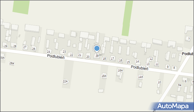 Podlubień, Podlubień, 19, mapa Podlubień