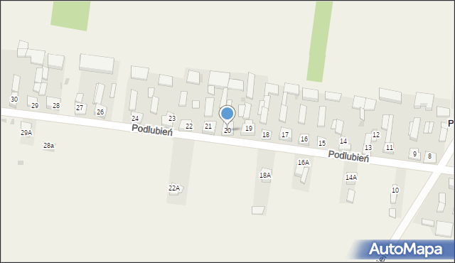 Podlubień, Podlubień, 20, mapa Podlubień