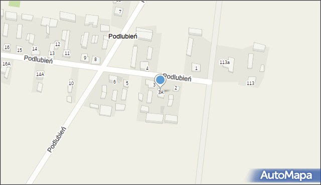 Podlubień, Podlubień, 3A, mapa Podlubień