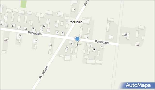 Podlubień, Podlubień, 5, mapa Podlubień