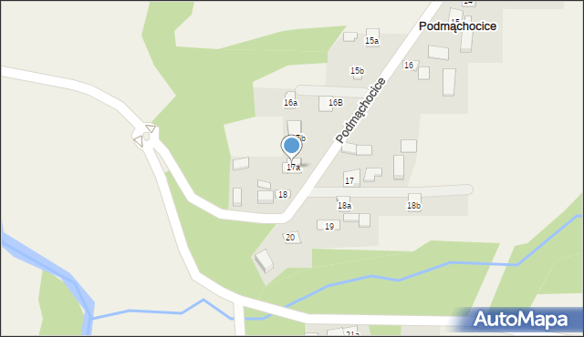 Podmąchocice, Podmąchocice, 17a, mapa Podmąchocice