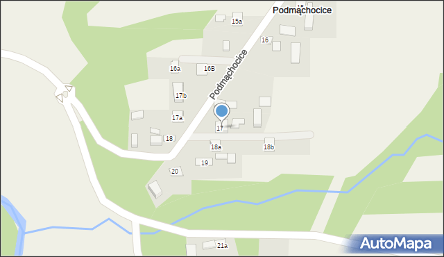 Podmąchocice, Podmąchocice, 17c, mapa Podmąchocice