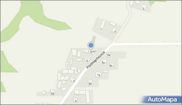Podmąchocice, Podmąchocice, 5, mapa Podmąchocice