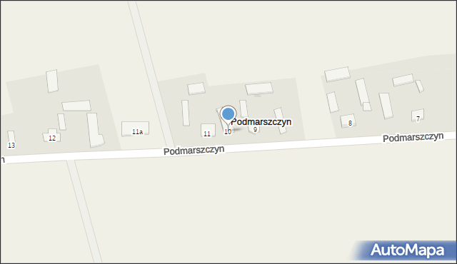 Podmarszczyn, Podmarszczyn, 10, mapa Podmarszczyn