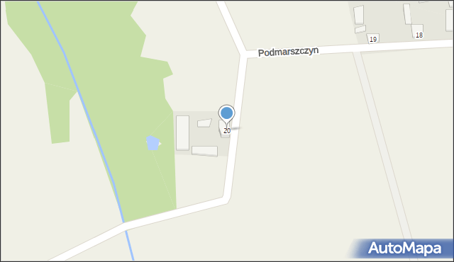 Podmarszczyn, Podmarszczyn, 20, mapa Podmarszczyn