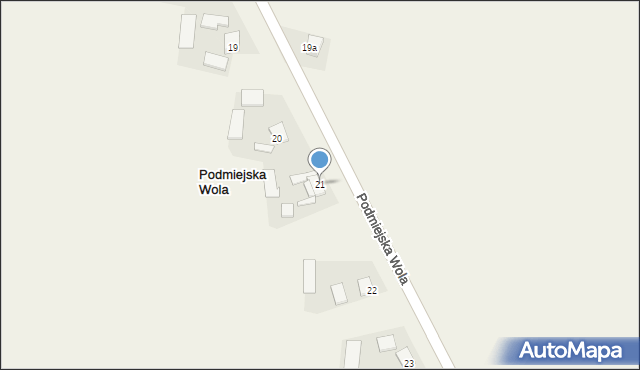 Podmiejska Wola, Podmiejska Wola, 21, mapa Podmiejska Wola