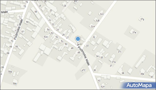 Podmokle Małe, Podmokle Małe, 28, mapa Podmokle Małe