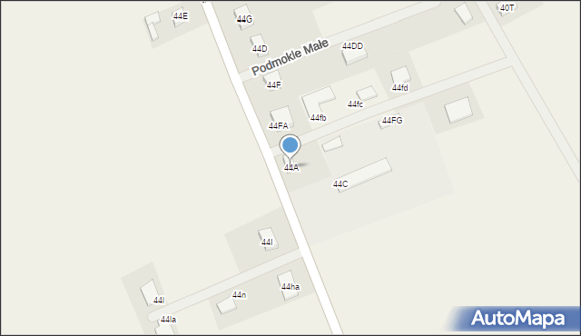 Podmokle Małe, Podmokle Małe, 44A, mapa Podmokle Małe