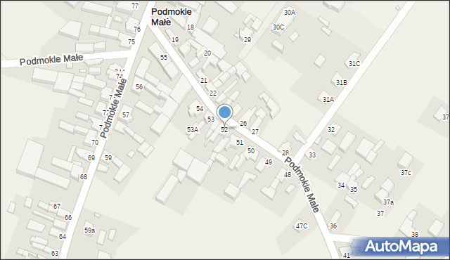 Podmokle Małe, Podmokle Małe, 52, mapa Podmokle Małe
