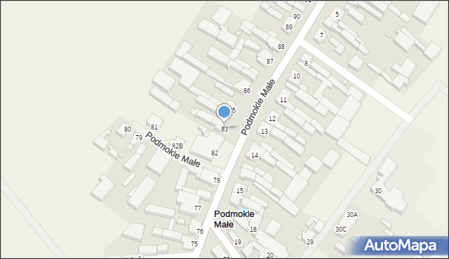 Podmokle Małe, Podmokle Małe, 83, mapa Podmokle Małe