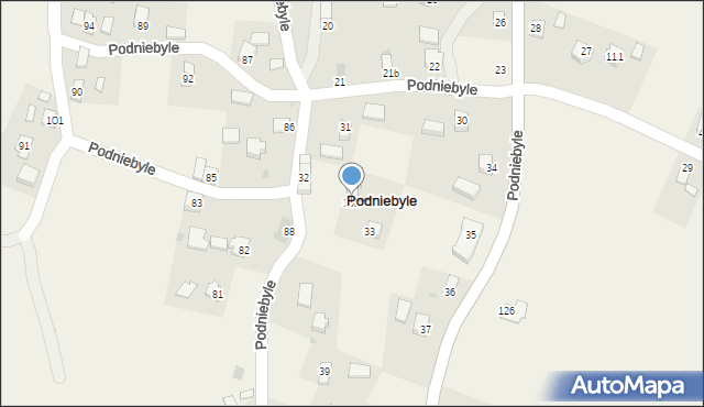 Podniebyle, Podniebyle, 30, mapa Podniebyle