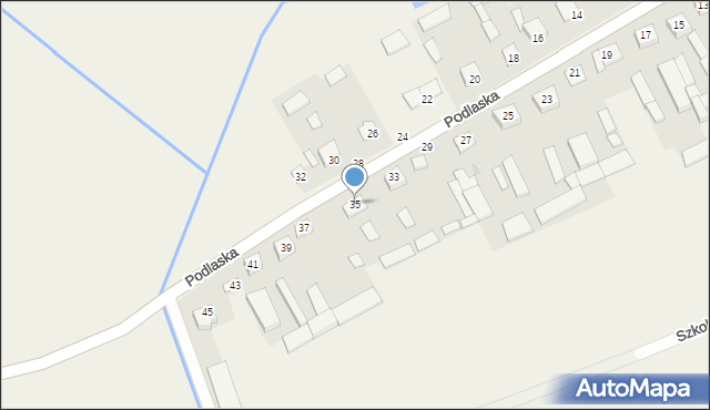 Podnieśno, Podlaska, 35, mapa Podnieśno