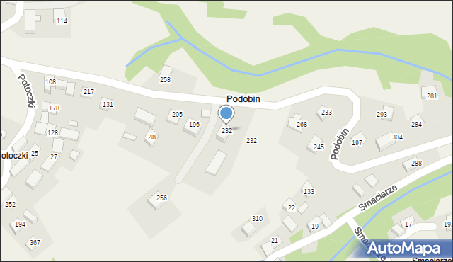 Podobin, Podobin, 232, mapa Podobin