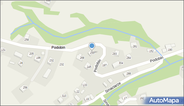 Podobin, Podobin, 233, mapa Podobin