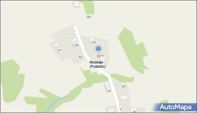 Podobin, Podobin, 301, mapa Podobin
