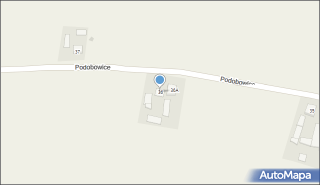 Podobowice, Podobowice, 36, mapa Podobowice