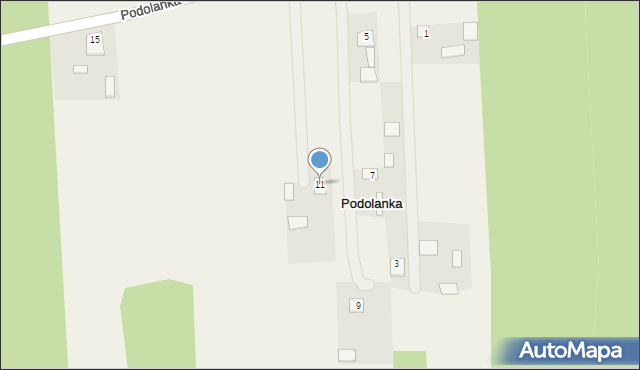 Podolanka, Podolanka, 11, mapa Podolanka