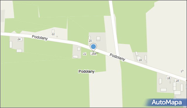 Podolany, Podolany, 20A, mapa Podolany