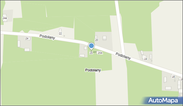 Podolany, Podolany, 21, mapa Podolany