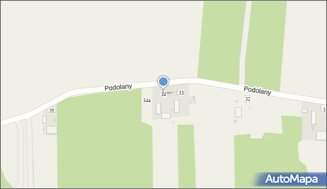 Podolany, Podolany, 34, mapa Podolany