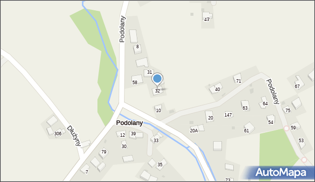 Podolany, Podolany, 32, mapa Podolany