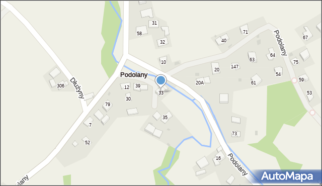 Podolany, Podolany, 33, mapa Podolany