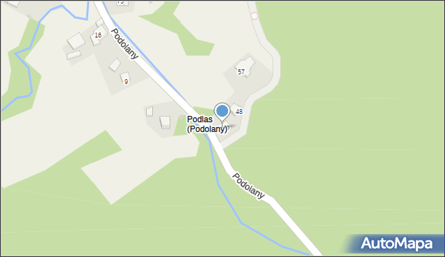 Podolany, Podolany, 69, mapa Podolany