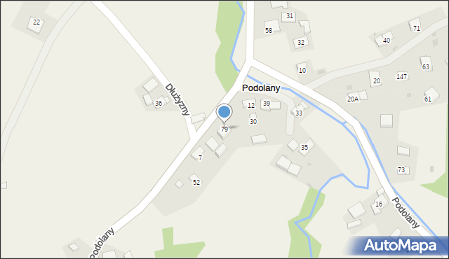 Podolany, Podolany, 79, mapa Podolany