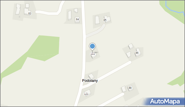Podolany, Podolany, 111, mapa Podolany