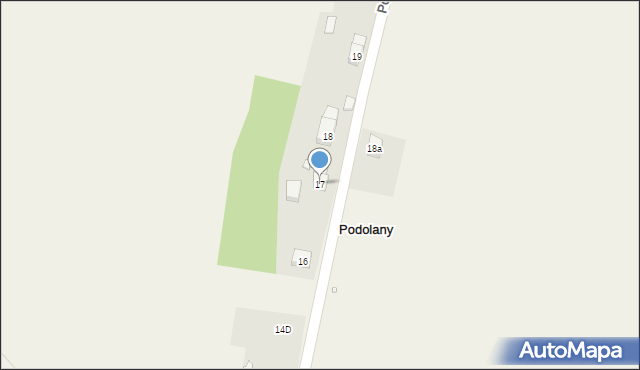 Podolany, Podolany, 17, mapa Podolany