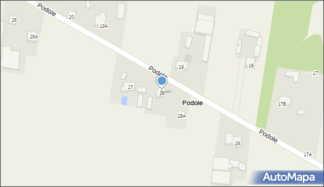 Podole, Podole, 28, mapa Podole