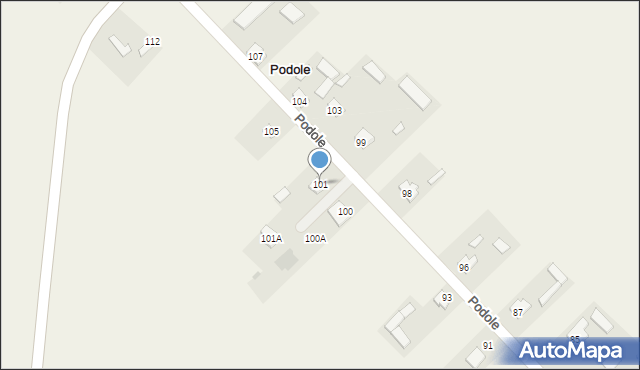 Podole, Podole, 101, mapa Podole