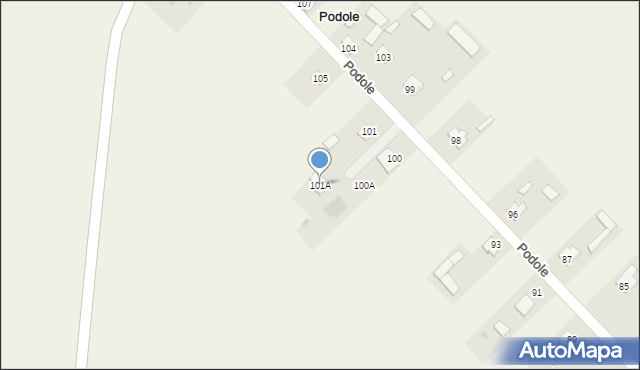 Podole, Podole, 101A, mapa Podole