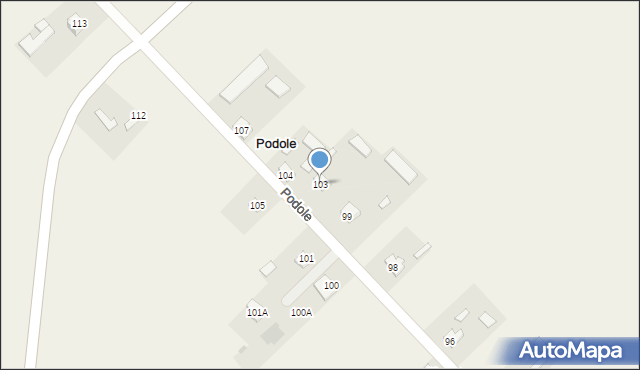 Podole, Podole, 103, mapa Podole