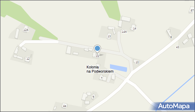 Podole, Podole, 11, mapa Podole