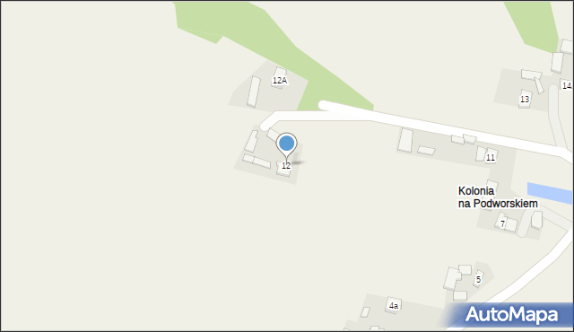 Podole, Podole, 12, mapa Podole