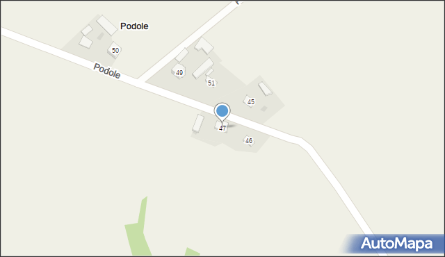 Podole, Podole, 47, mapa Podole