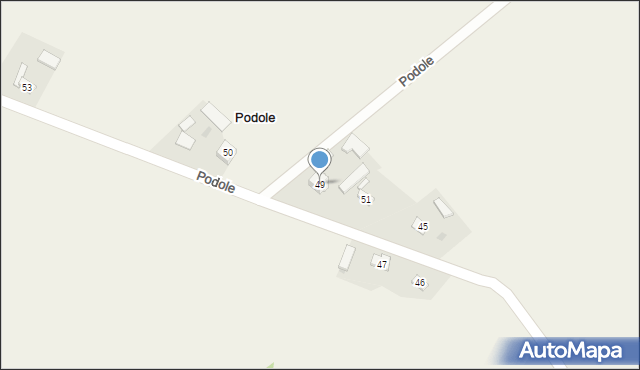 Podole, Podole, 49, mapa Podole