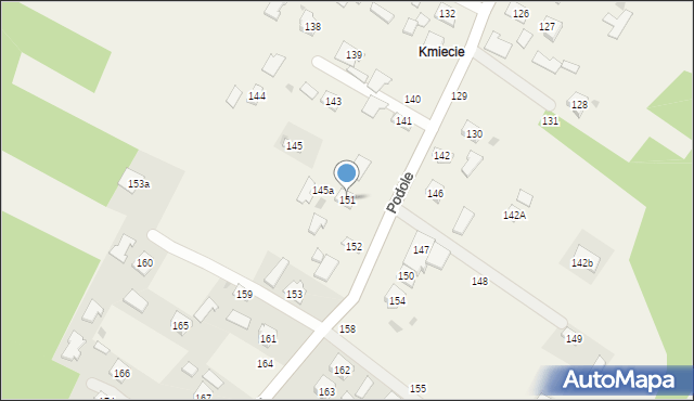 Podole, Podole, 151, mapa Podole