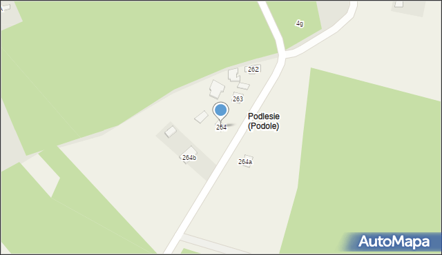 Podole, Podole, 264, mapa Podole