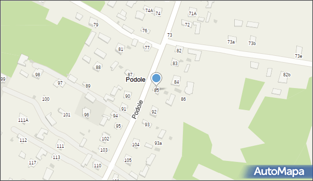 Podole, Podole, 85, mapa Podole