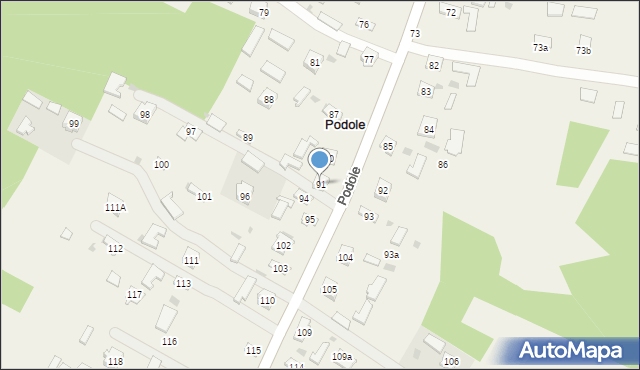 Podole, Podole, 91, mapa Podole