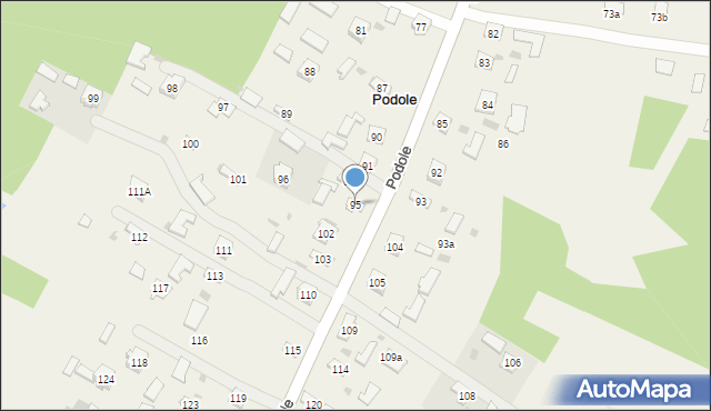 Podole, Podole, 95, mapa Podole