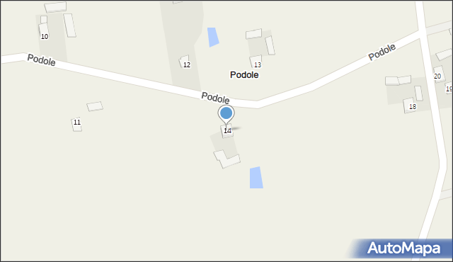 Podole, Podole, 14, mapa Podole