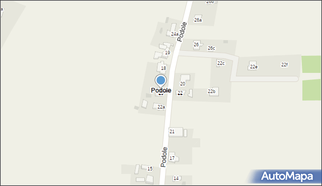 Podole, Podole, 23, mapa Podole