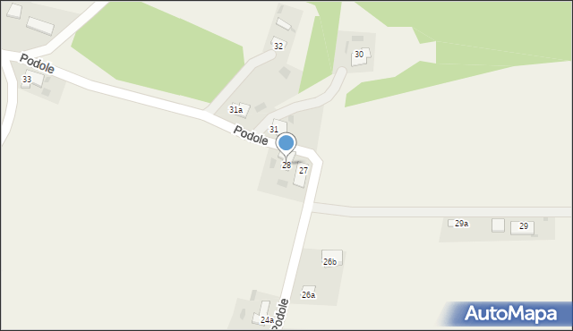 Podole, Podole, 28, mapa Podole