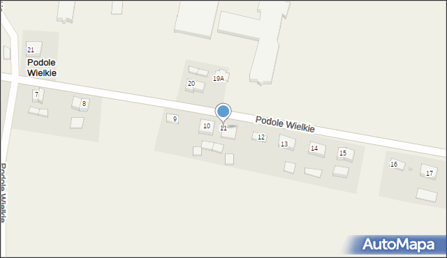 Podole Wielkie, Podole Wielkie, 11, mapa Podole Wielkie