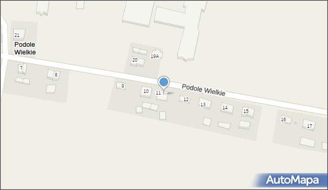 Podole Wielkie, Podole Wielkie, 11a, mapa Podole Wielkie