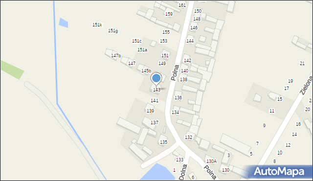 Podolszyn, Polna, 143, mapa Podolszyn